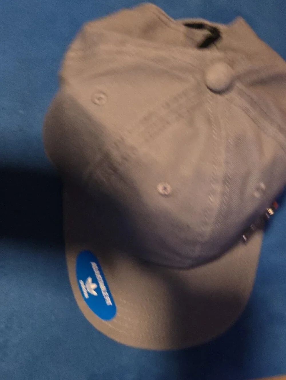 adidas Gray Adjustable Baseball Cap with Metal Pin